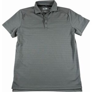 MSX by Michael Strahan Polo Shirt Mens XL Gray Ribbed Performance Short Sleeve